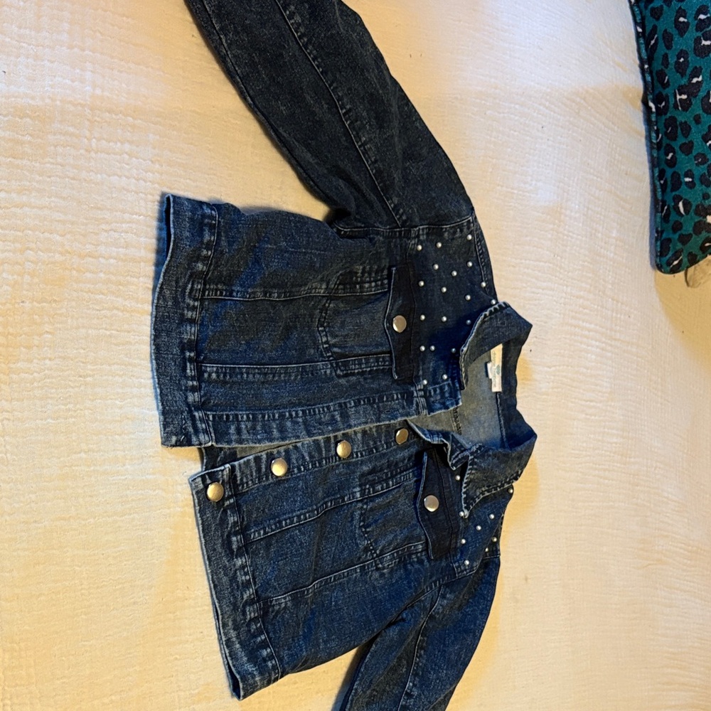 Women's Denim Jacket with Studded Accents